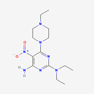 N~2~,N~2~-diethyl-6-(4-ethylpiperazin-1-yl)-5-nitropyrimidine-2,4-diamine