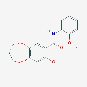 8-methoxy-N-(2-methoxyphenyl)-3,4-dihydro-2H-1,5-benzodioxepine-7-carboxamide