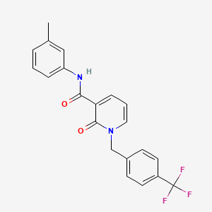 N-(3-methylphenyl)-2-oxo-1-{[4-(trifluoromethyl)phenyl]methyl}-1,2-dihydropyridine-3-carboxamide