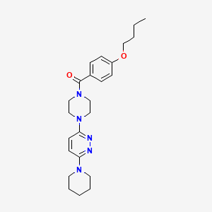 molecular formula C24H33N5O2 B11254423 3-[4-(4-Butoxybenzoyl)piperazin-1-YL]-6-(piperidin-1-YL)pyridazine 