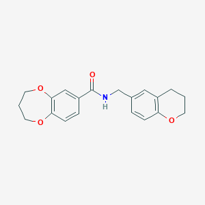 N-(3,4-dihydro-2H-chromen-6-ylmethyl)-3,4-dihydro-2H-1,5-benzodioxepine-7-carboxamide