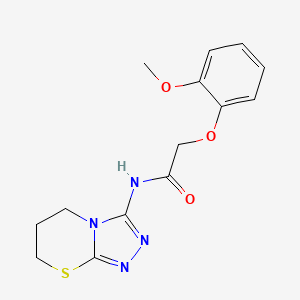 2-(2-Methoxyphenoxy)-N-{5H,6H,7H-[1,2,4]triazolo[3,4-B][1,3]thiazin-3-YL}acetamide