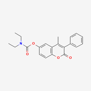 4-methyl-2-oxo-3-phenyl-2H-chromen-6-yl diethylcarbamate