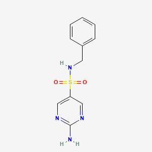 molecular formula C11H12N4O2S B11254445 2-amino-N-benzylpyrimidine-5-sulfonamide CAS No. 91141-47-8