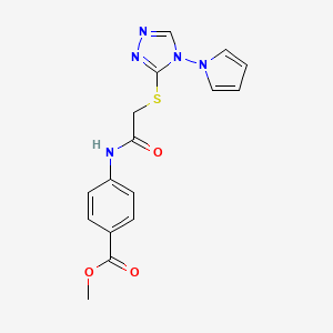 methyl 4-[({[4-(1H-pyrrol-1-yl)-4H-1,2,4-triazol-3-yl]sulfanyl}acetyl)amino]benzoate