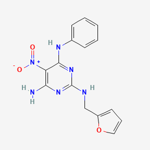 N-Furan-2-ylmethyl-5-nitro-N'-phenyl-pyrimidine-2,4,6-triamine