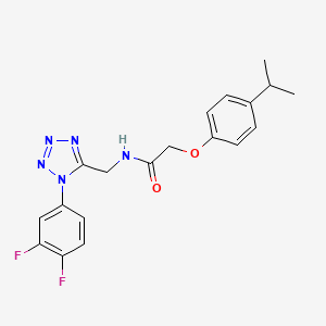 N-{[1-(3,4-difluorophenyl)-1H-1,2,3,4-tetrazol-5-yl]methyl}-2-[4-(propan-2-yl)phenoxy]acetamide