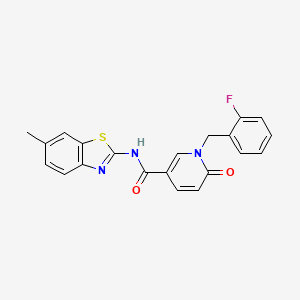 1-(2-fluorobenzyl)-N-(6-methylbenzo[d]thiazol-2-yl)-6-oxo-1,6-dihydropyridine-3-carboxamide