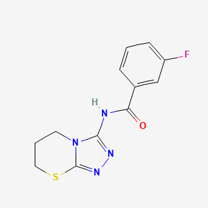 3-Fluoro-N-{5H,6H,7H-[1,2,4]triazolo[3,4-B][1,3]thiazin-3-YL}benzamide