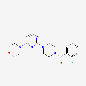 molecular formula C20H24ClN5O2 B11254484 4-{2-[4-(2-Chlorobenzoyl)piperazin-1-yl]-6-methylpyrimidin-4-yl}morpholine 