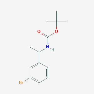 molecular formula C13H18BrNO2 B112545 叔丁基（1-(3-溴苯基)乙基）氨基甲酸酯 CAS No. 375853-98-8