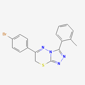 6-(4-bromophenyl)-3-(2-methylphenyl)-7H-[1,2,4]triazolo[3,4-b][1,3,4]thiadiazine