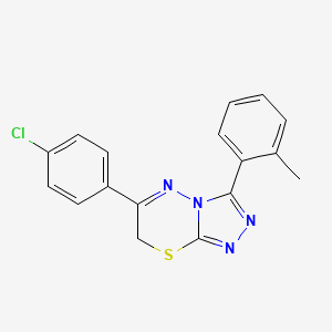 6-(4-chlorophenyl)-3-(2-methylphenyl)-7H-[1,2,4]triazolo[3,4-b][1,3,4]thiadiazine