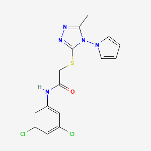 N-(3,5-dichlorophenyl)-2-{[5-methyl-4-(1H-pyrrol-1-yl)-4H-1,2,4-triazol-3-yl]sulfanyl}acetamide