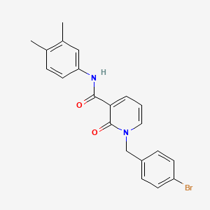 molecular formula C21H19BrN2O2 B11254533 1-(4-bromobenzyl)-N-(3,4-dimethylphenyl)-2-oxo-1,2-dihydropyridine-3-carboxamide 