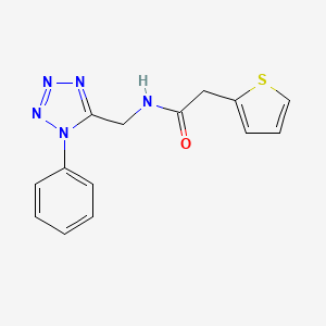 N-((1-phenyl-1H-tetrazol-5-yl)methyl)-2-(thiophen-2-yl)acetamide