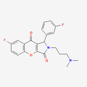 2-[3-(dimethylamino)propyl]-7-fluoro-1-(3-fluorophenyl)-1H,2H,3H,9H-chromeno[2,3-c]pyrrole-3,9-dione