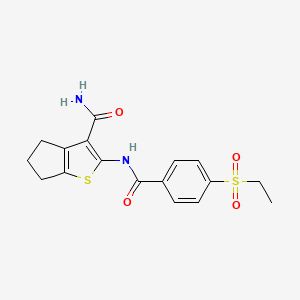 2-[4-(Ethanesulfonyl)benzamido]-4H,5H,6H-cyclopenta[B]thiophene-3-carboxamide