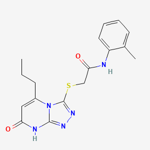 2-((7-oxo-5-propyl-7,8-dihydro-[1,2,4]triazolo[4,3-a]pyrimidin-3-yl)thio)-N-(o-tolyl)acetamide