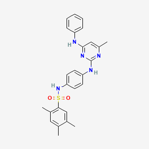 2,4,5-trimethyl-N-(4-((4-methyl-6-(phenylamino)pyrimidin-2-yl)amino)phenyl)benzenesulfonamide