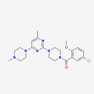 2-[4-(5-Chloro-2-methoxybenzoyl)piperazin-1-yl]-4-methyl-6-(4-methylpiperazin-1-yl)pyrimidine