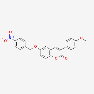 3-(4-methoxyphenyl)-4-methyl-6-((4-nitrobenzyl)oxy)-2H-chromen-2-one