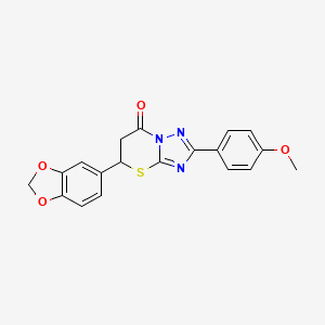 5-(1,3-benzodioxol-5-yl)-2-(4-methoxyphenyl)-5,6-dihydro-7H-[1,2,4]triazolo[5,1-b][1,3]thiazin-7-one