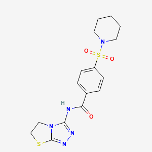 N-(5,6-dihydrothiazolo[2,3-c][1,2,4]triazol-3-yl)-4-(piperidin-1-ylsulfonyl)benzamide