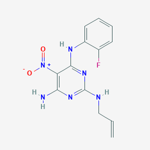 N~4~-(2-fluorophenyl)-5-nitro-N~2~-(prop-2-en-1-yl)pyrimidine-2,4,6-triamine