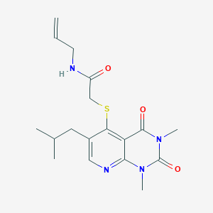 N-allyl-2-((6-isobutyl-1,3-dimethyl-2,4-dioxo-1,2,3,4-tetrahydropyrido[2,3-d]pyrimidin-5-yl)thio)acetamide