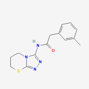 molecular formula C14H16N4OS B11254712 N-(6,7-dihydro-5H-[1,2,4]triazolo[3,4-b][1,3]thiazin-3-yl)-2-(3-methylphenyl)acetamide 