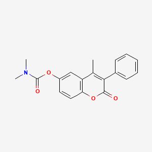 molecular formula C19H17NO4 B11254724 4-methyl-2-oxo-3-phenyl-2H-chromen-6-yl dimethylcarbamate 