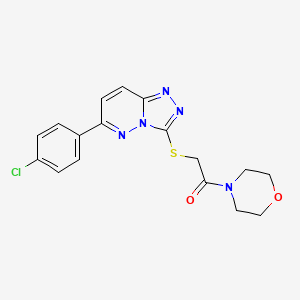 2-((6-(4-Chlorophenyl)-[1,2,4]triazolo[4,3-b]pyridazin-3-yl)thio)-1-morpholinoethanone