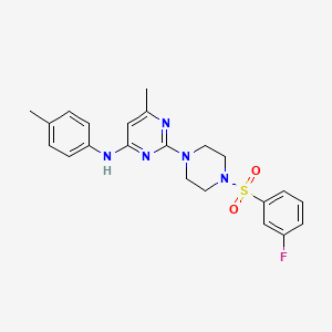 2-(4-((3-fluorophenyl)sulfonyl)piperazin-1-yl)-6-methyl-N-(p-tolyl)pyrimidin-4-amine