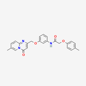 N-[3-({7-Methyl-4-oxo-4H-pyrido[1,2-A]pyrimidin-2-YL}methoxy)phenyl]-2-(4-methylphenoxy)acetamide