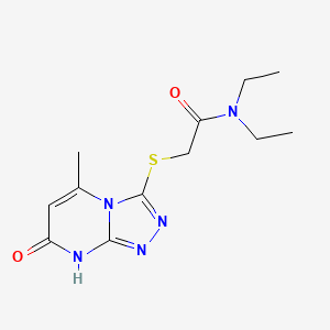 N,N-Diethyl-2-({5-methyl-7-oxo-7H,8H-[1,2,4]triazolo[4,3-A]pyrimidin-3-YL}sulfanyl)acetamide