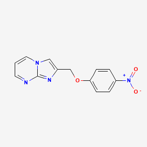 molecular formula C13H10N4O3 B11254799 2-[(4-Nitrophenoxy)methyl]imidazo[1,2-a]pyrimidine 