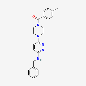 molecular formula C23H25N5O B11254809 N-benzyl-6-[4-(4-methylbenzoyl)piperazin-1-yl]pyridazin-3-amine 