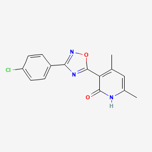 3-[3-(4-chlorophenyl)-1,2,4-oxadiazol-5-yl]-4,6-dimethyl-2(1H)-pyridinone