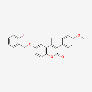 6-[(2-fluorobenzyl)oxy]-3-(4-methoxyphenyl)-4-methyl-2H-chromen-2-one