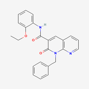 molecular formula C24H21N3O3 B11254842 1-benzyl-N-(2-ethoxyphenyl)-2-oxo-1,2-dihydro-1,8-naphthyridine-3-carboxamide 