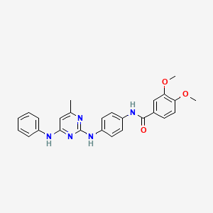 3,4-Dimethoxy-N-(4-{[4-methyl-6-(phenylamino)pyrimidin-2-YL]amino}phenyl)benzamide