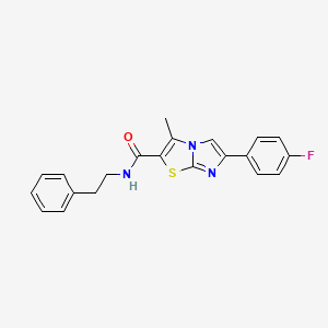 6-(4-fluorophenyl)-3-methyl-N-(2-phenylethyl)imidazo[2,1-b][1,3]thiazole-2-carboxamide