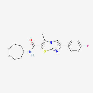 N-cycloheptyl-6-(4-fluorophenyl)-3-methylimidazo[2,1-b][1,3]thiazole-2-carboxamide