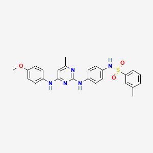 N-(4-((4-((4-methoxyphenyl)amino)-6-methylpyrimidin-2-yl)amino)phenyl)-3-methylbenzenesulfonamide