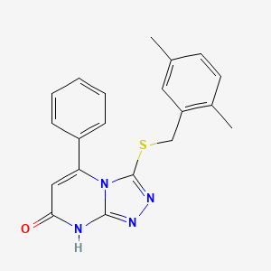 3-((2,5-dimethylbenzyl)thio)-5-phenyl-[1,2,4]triazolo[4,3-a]pyrimidin-7(8H)-one