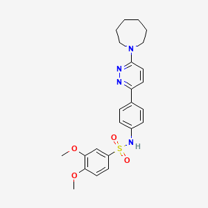 N-(4-(6-(azepan-1-yl)pyridazin-3-yl)phenyl)-3,4-dimethoxybenzenesulfonamide