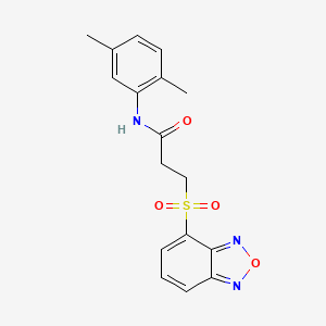 molecular formula C17H17N3O4S B11254932 3-(2,1,3-benzoxadiazol-4-ylsulfonyl)-N-(2,5-dimethylphenyl)propanamide CAS No. 933027-33-9