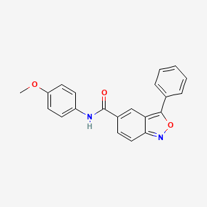 molecular formula C21H16N2O3 B11254951 N-(4-methoxyphenyl)-3-phenyl-2,1-benzoxazole-5-carboxamide 