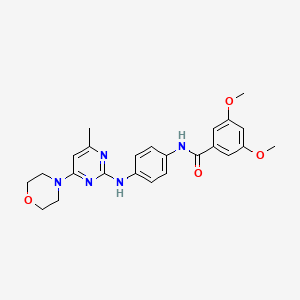 3,5-dimethoxy-N-(4-((4-methyl-6-morpholinopyrimidin-2-yl)amino)phenyl)benzamide